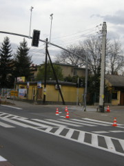 Budowa sygnalizacji świetlnej w Knurowie